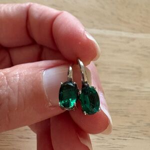 Elegant Green Gemstone Earrings